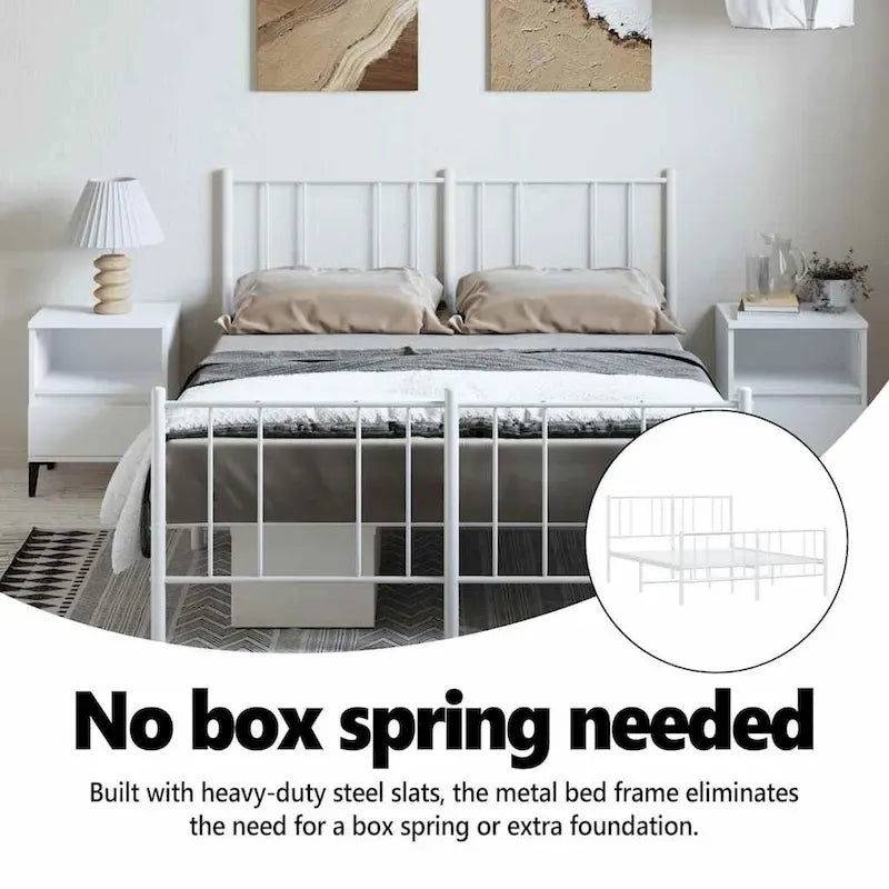 Metalen bedframe met hoofdbord, exclusief matras
