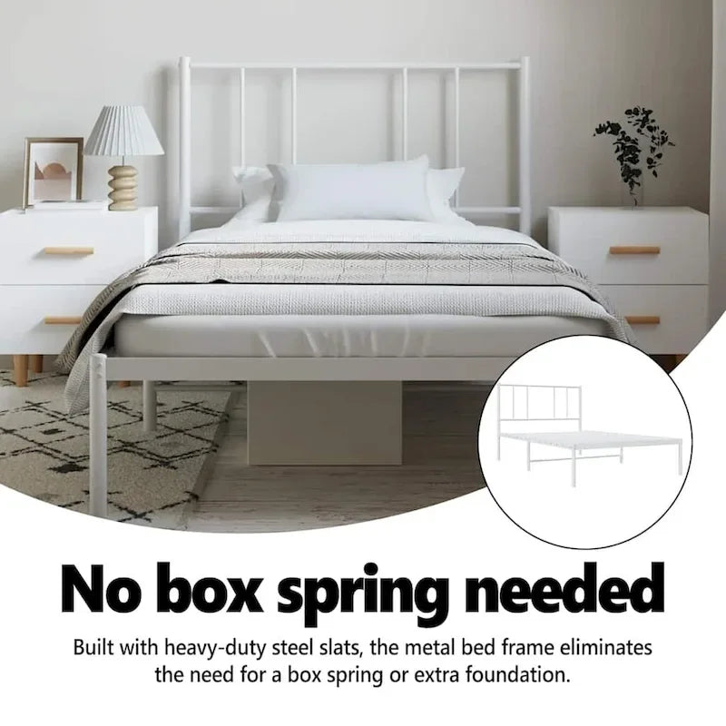 Metalen bedframe met hoofdbord, exclusief matras