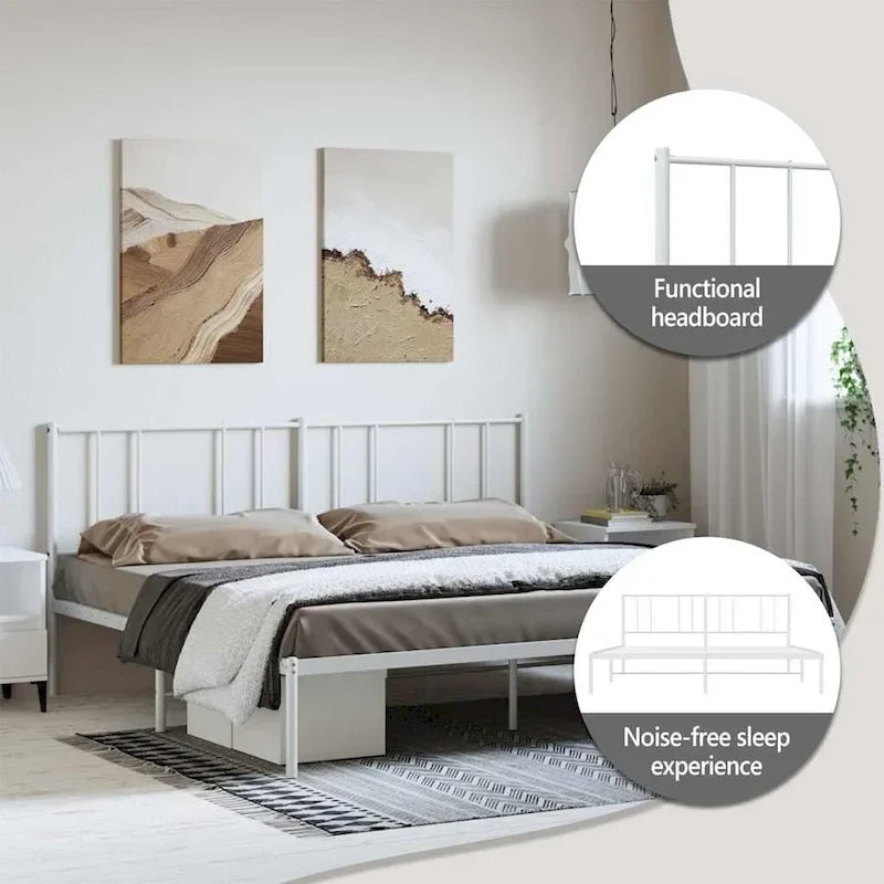 Metalen bedframe met hoofdbord, exclusief matras
