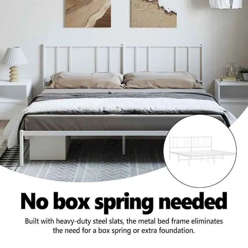 Metalen bedframe met hoofdbord, exclusief matras