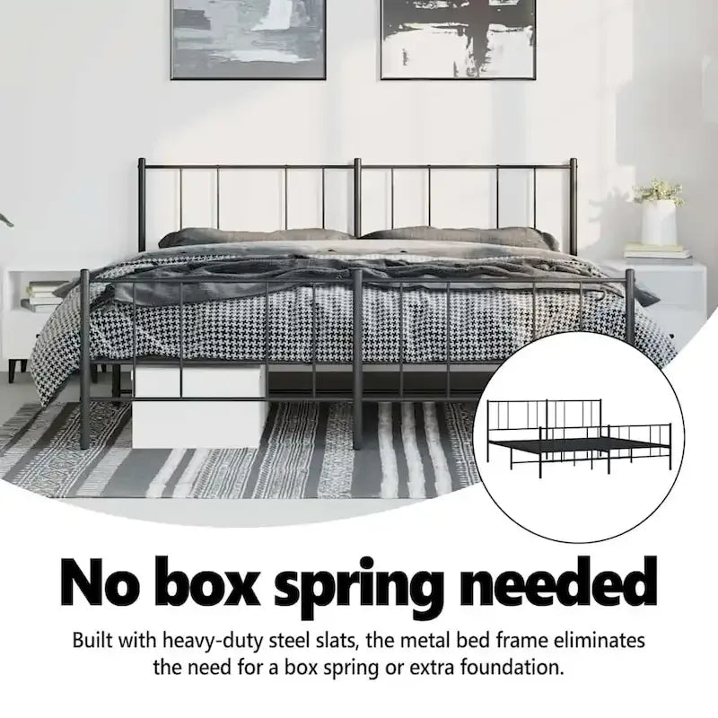 Metalen bedframe met hoofdbord, exclusief matras