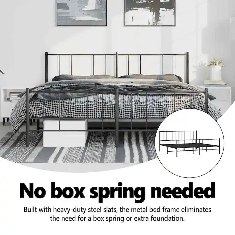 Metalen bedframe met hoofdbord, exclusief matras