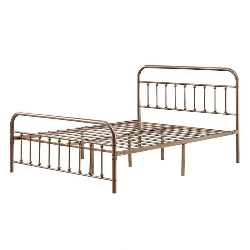 Metalen platformbedframe met hoofd- en voetbord