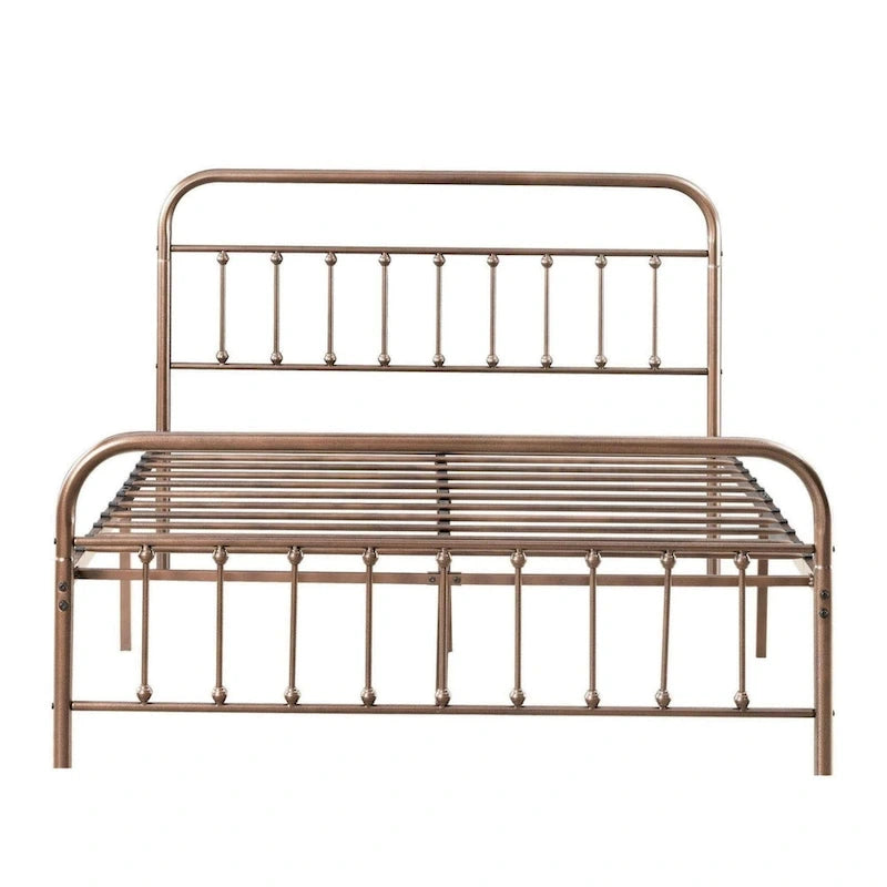 Metalen platformbedframe met hoofd- en voetbord
