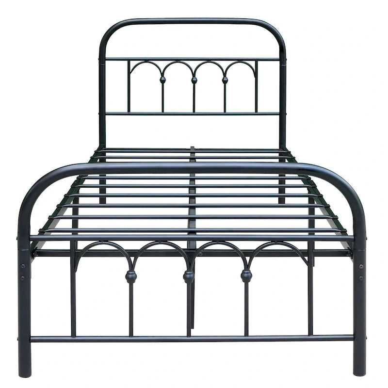 Metalen platformbedframe met hoofd- en voetbord