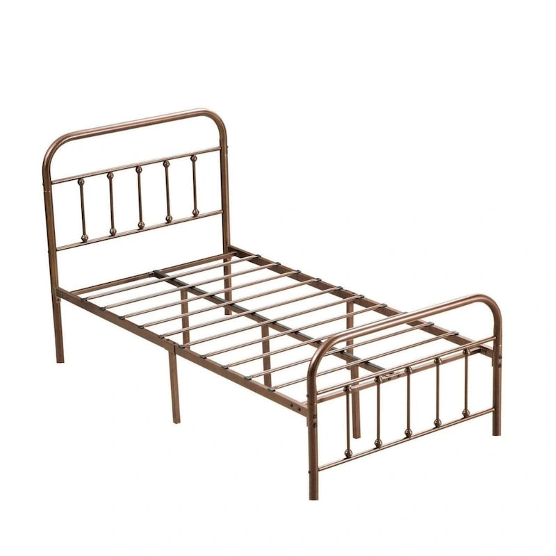 Metalen platformbedframe met hoofd- en voetbord