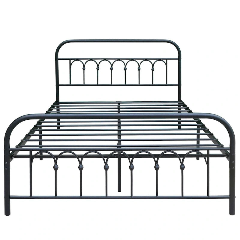 Metalen platformbedframe met hoofd- en voetbord