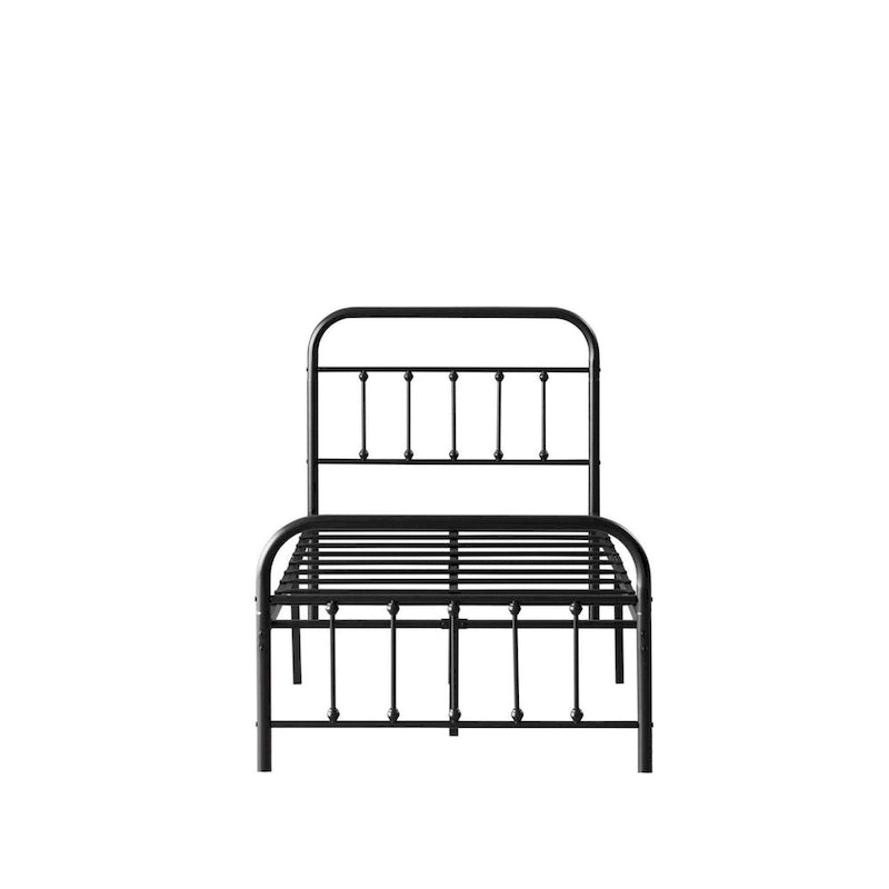 Metalen platformbedframe met hoofd- en voetbord