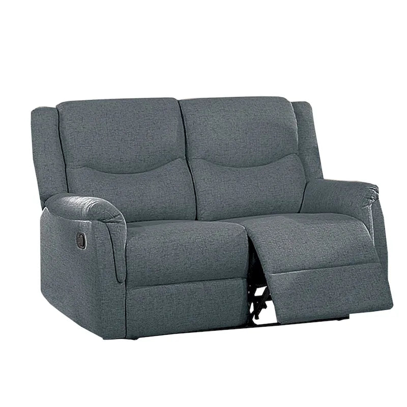 Gepolsterter manueller Relax-Loveseat aus burlapähnlichem Stoff