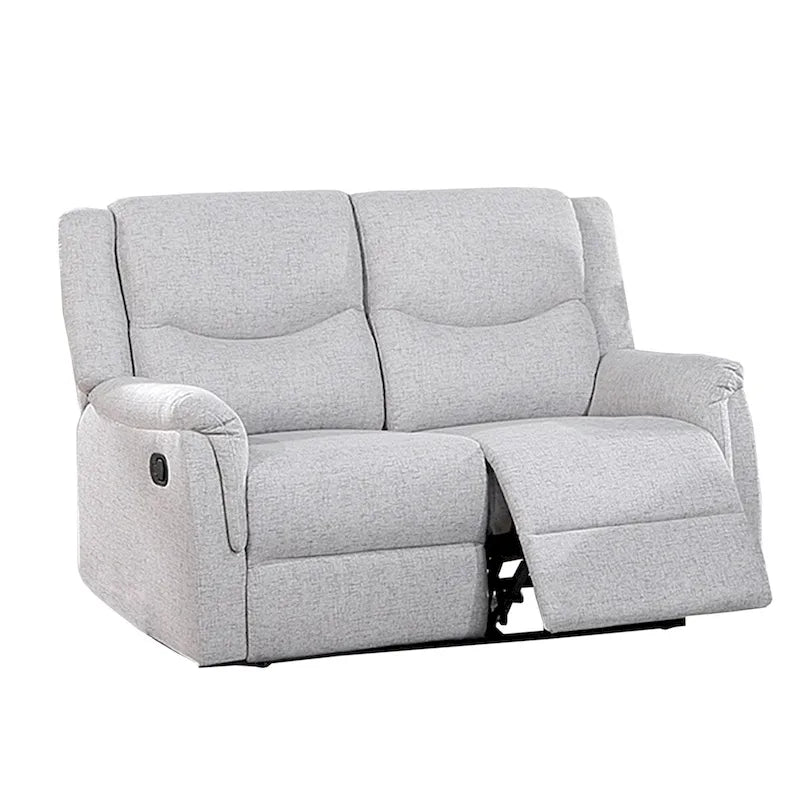 Gepolsterter manueller Relax-Loveseat aus burlapähnlichem Stoff