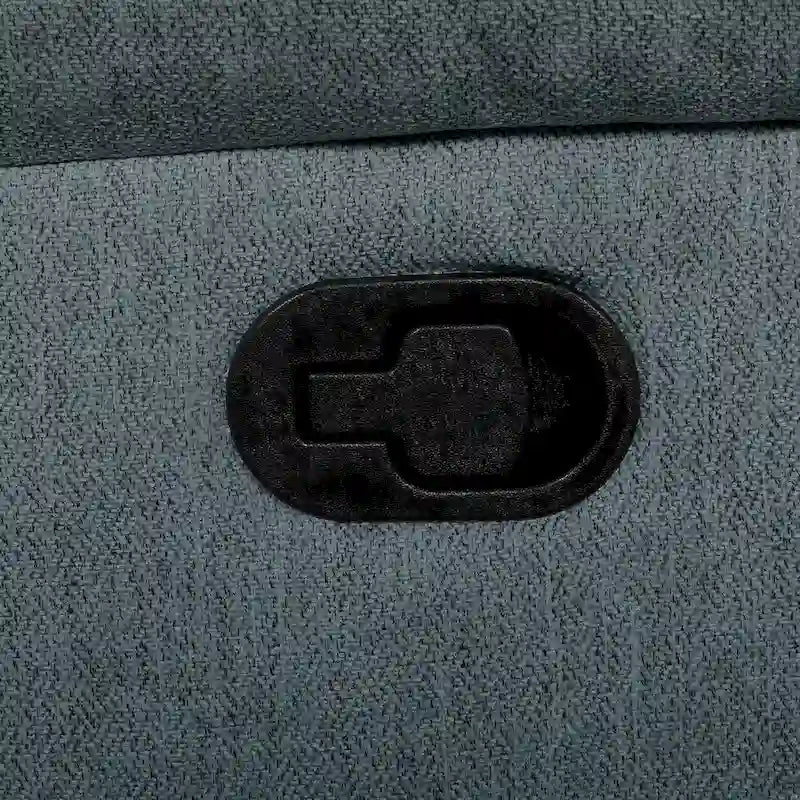 Gepolsterter manueller Relax-Loveseat aus burlapähnlichem Stoff