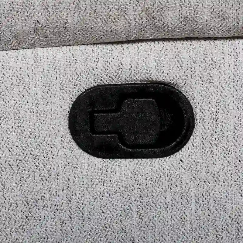 Burlap-Like-Fabric Upholstered Manual Motion Reclining Loveseat