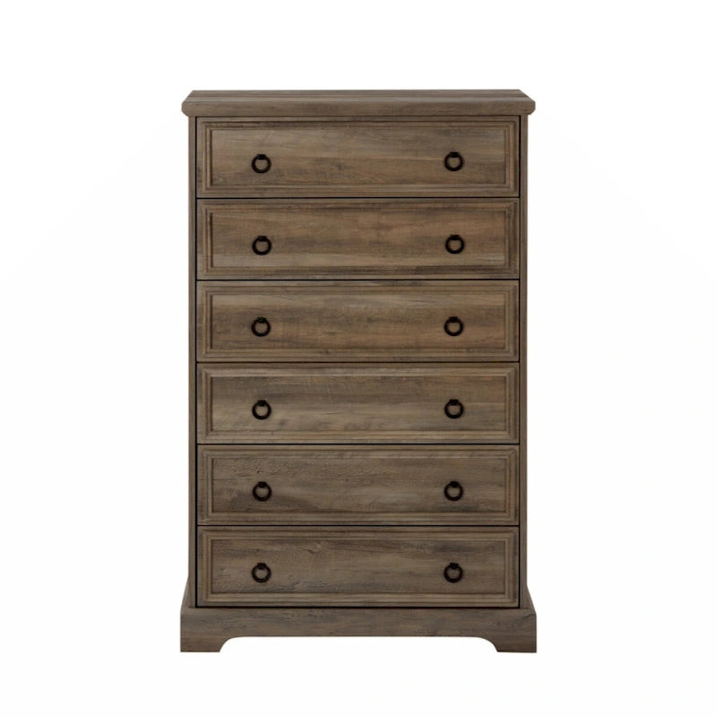 Modern 6 Drawer Dresser, Dressers for Bedroom, Tall Chest of Drawers Closet