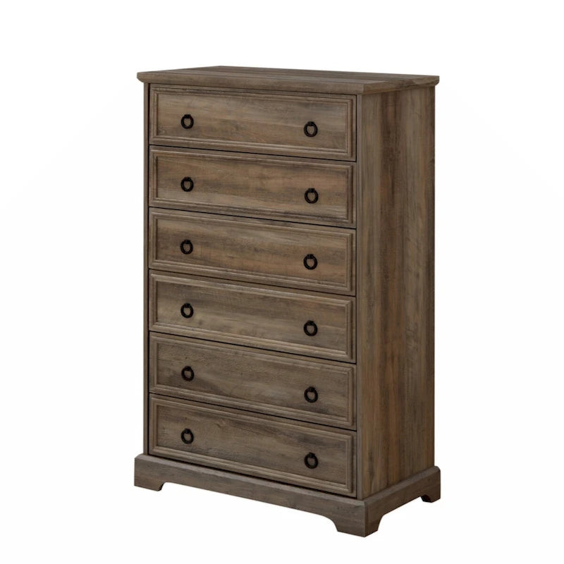 Modern 6 Drawer Dresser, Dressers for Bedroom, Tall Chest of Drawers Closet