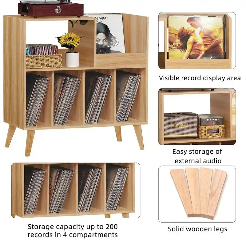 Grote platenspelerkast - 15.75D x 31.5W x 32.52H