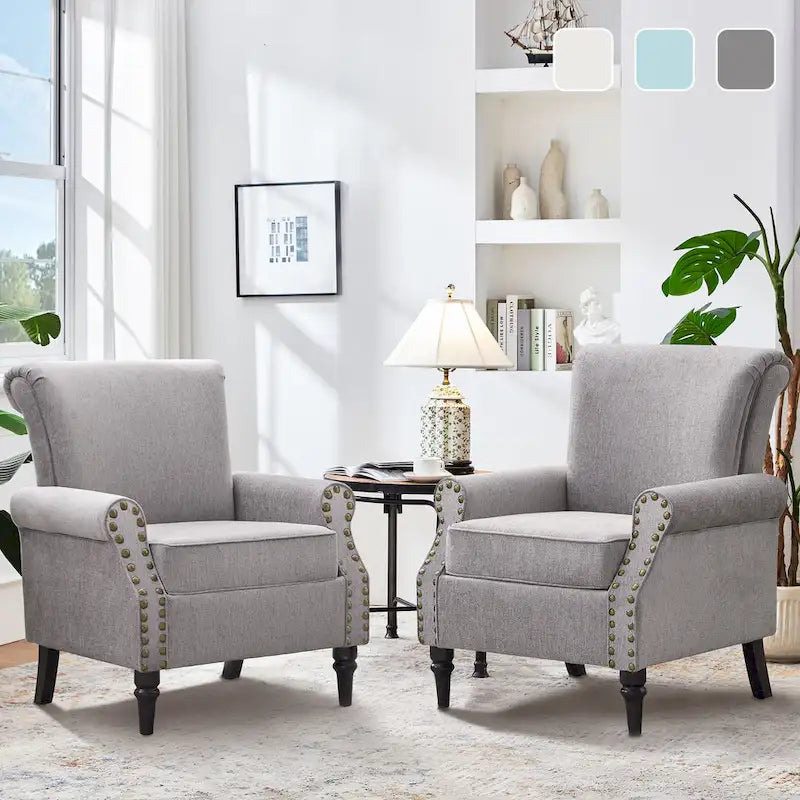 Klassieke gestoffeerde fauteuil met accentfunctie